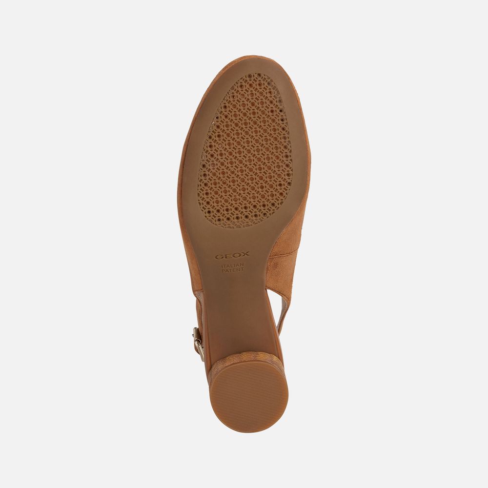 Geox Bayan Stiletto Ayakkabı Kahverengi - Ortensia - CSW-431902